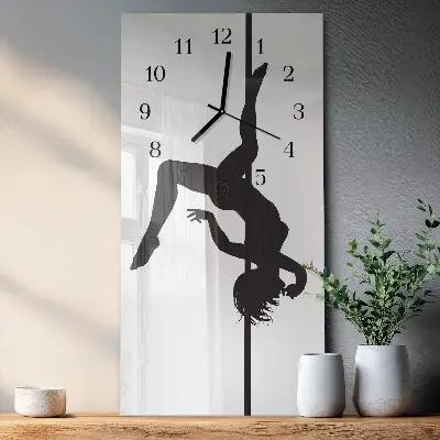 Decoratieve glazen klok verticaal Paaldanseres