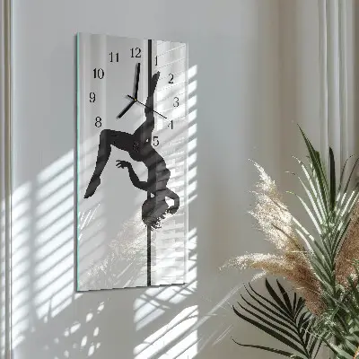Decoratieve glazen klok verticaal Paaldanseres