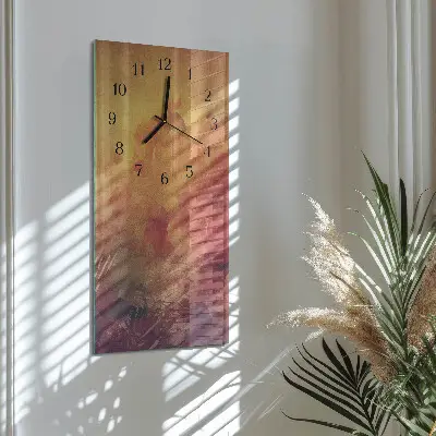 Verticale rechthoekige glazen wandklok Patroon