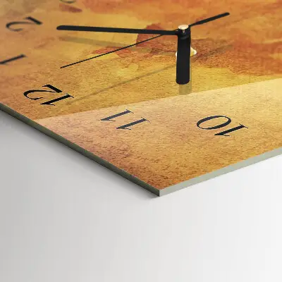 Verticale rechthoekige glazen wandklok Patroon