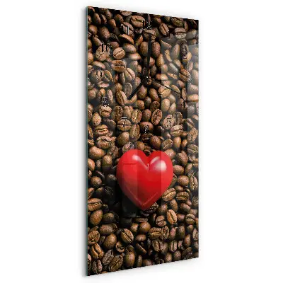 Decoratieve glazen klok verticaal Koffiebonen