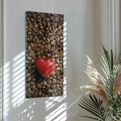 Decoratieve glazen klok verticaal Koffiebonen