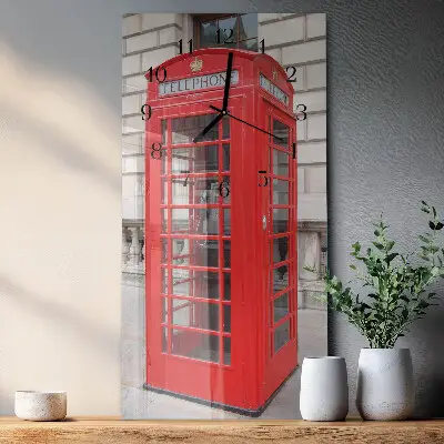 Rechthoekige glas klok verticaal Openbare telefoon