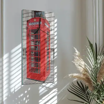 Rechthoekige glas klok verticaal Openbare telefoon