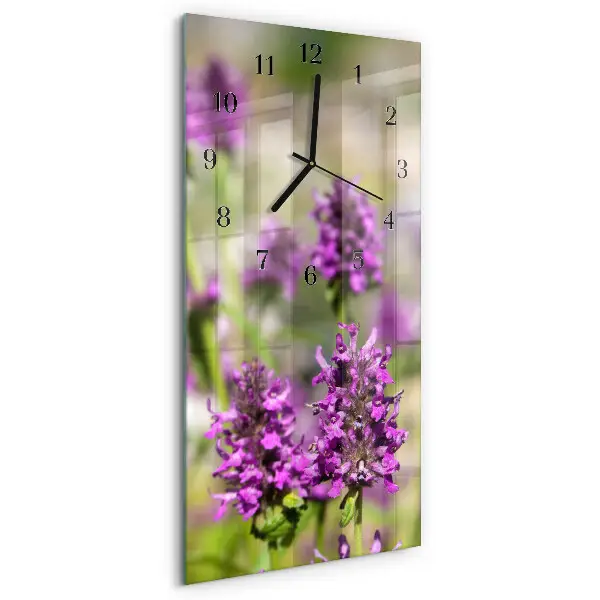 Decoratieve glazen klok verticaal Bloemen