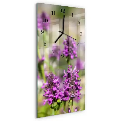 Decoratieve glazen klok verticaal Bloemen
