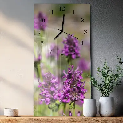 Decoratieve glazen klok verticaal Bloemen