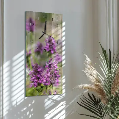 Decoratieve glazen klok verticaal Bloemen