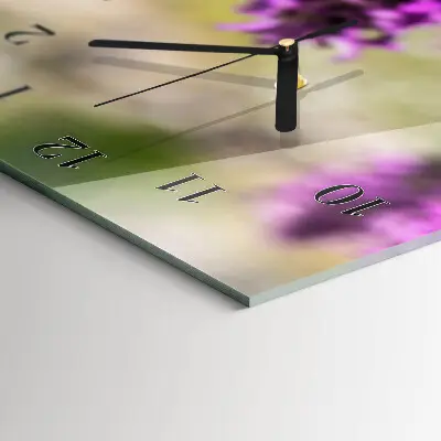 Decoratieve glazen klok verticaal Bloemen