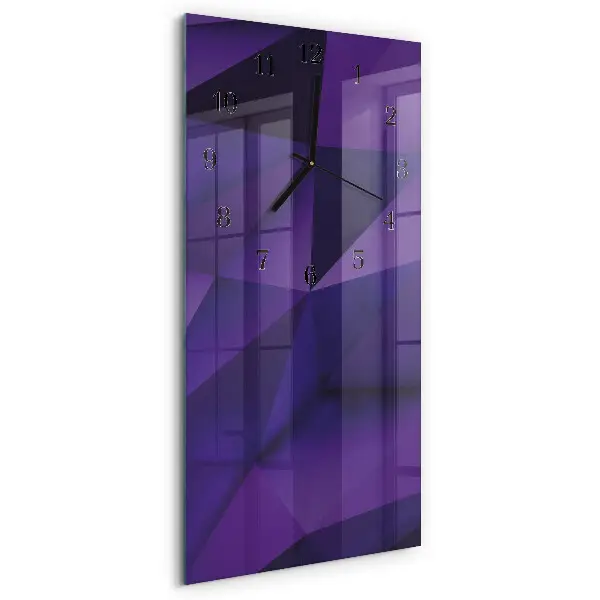 Verticale rechthoekige glazen wandklok Patroon