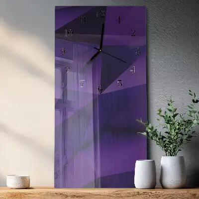 Verticale rechthoekige glazen wandklok Patroon