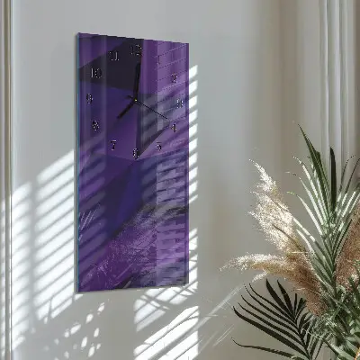 Verticale rechthoekige glazen wandklok Patroon