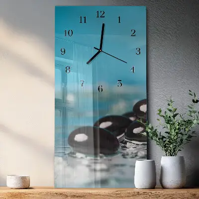 Rechthoekige glas klok verticaal Stenen