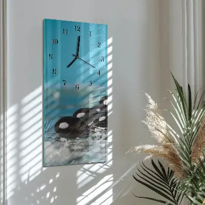Rechthoekige glas klok verticaal Stenen
