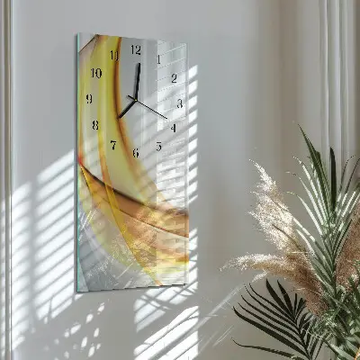 Verticale rechthoekige glazen wandklok Abstractie