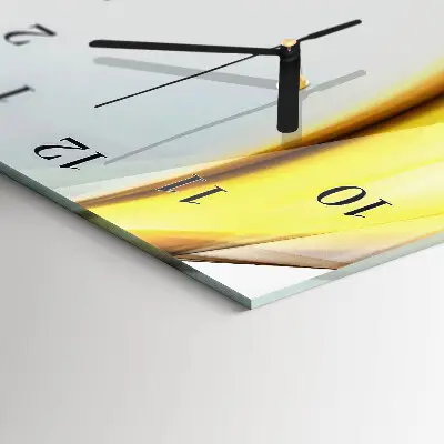 Verticale rechthoekige glazen wandklok Abstractie