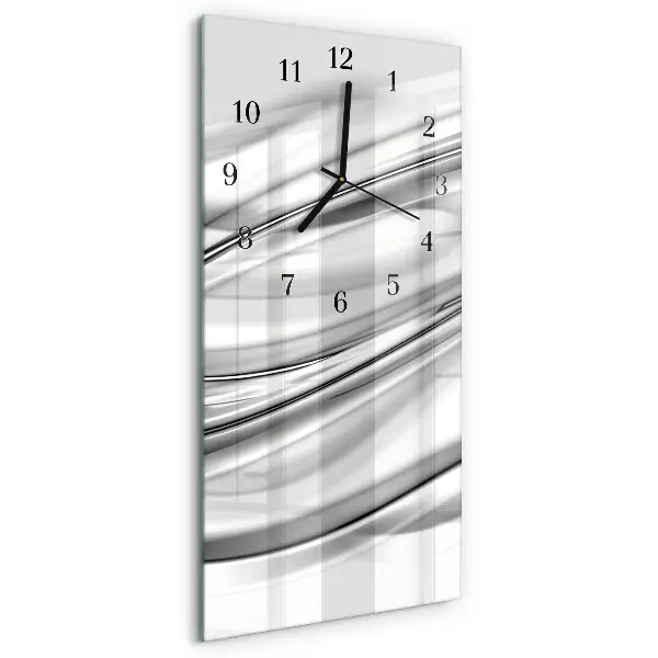 Verticale rechthoekige glazen wandklok Patroon