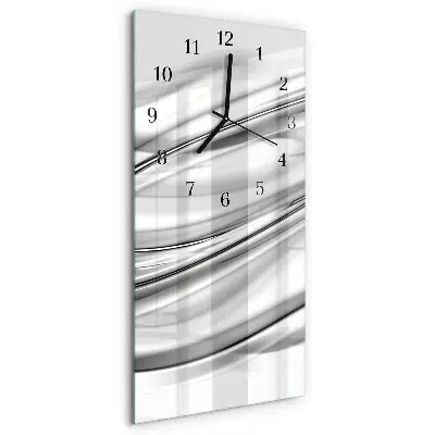 Verticale rechthoekige glazen wandklok Patroon