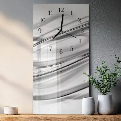 Verticale rechthoekige glazen wandklok Patroon