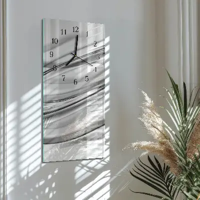 Verticale rechthoekige glazen wandklok Patroon