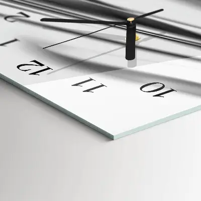 Verticale rechthoekige glazen wandklok Patroon