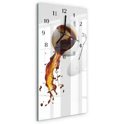 Rechthoekige glas klok verticaal Koffie