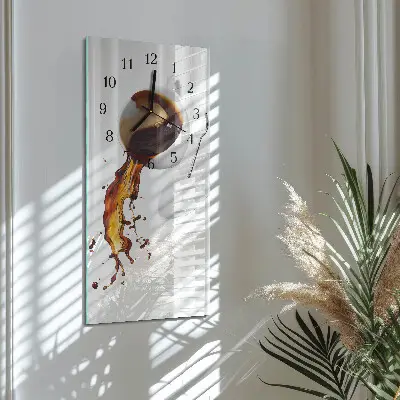 Rechthoekige glas klok verticaal Koffie