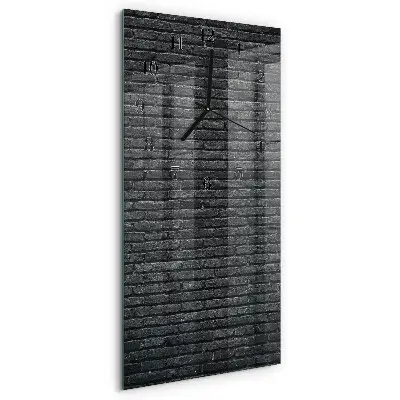 Verticale moderne glazen wandklok Klinker