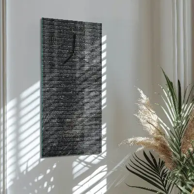Verticale moderne glazen wandklok Klinker