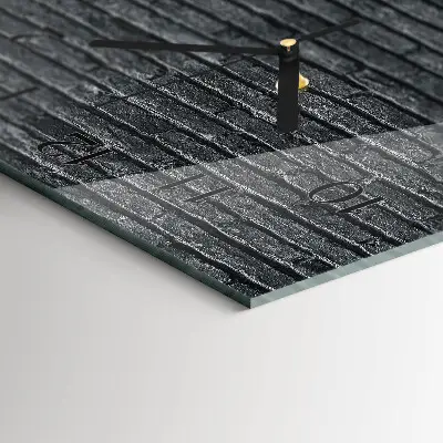 Verticale moderne glazen wandklok Klinker