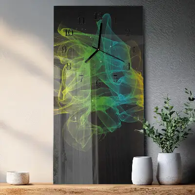 Decoratieve glazen klok verticaal Patroon