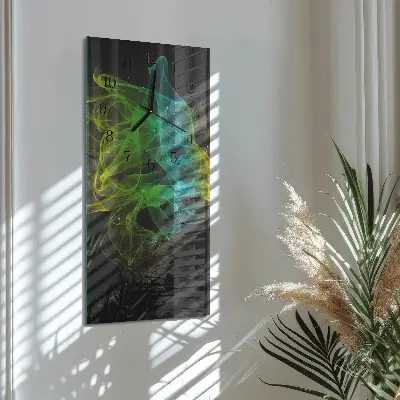 Decoratieve glazen klok verticaal Patroon