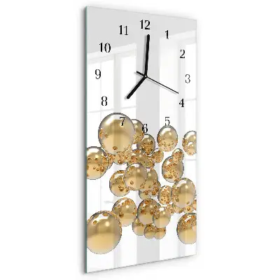 Glazen klok verticaal Ballen
