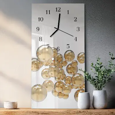 Glazen klok verticaal Ballen