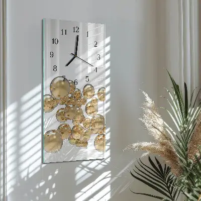 Glazen klok verticaal Ballen