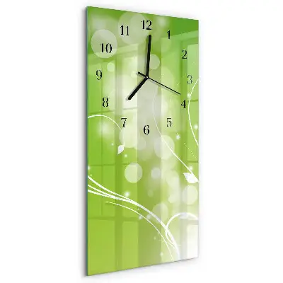 Verticale moderne glazen wandklok Patroon