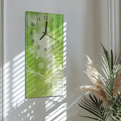 Verticale moderne glazen wandklok Patroon