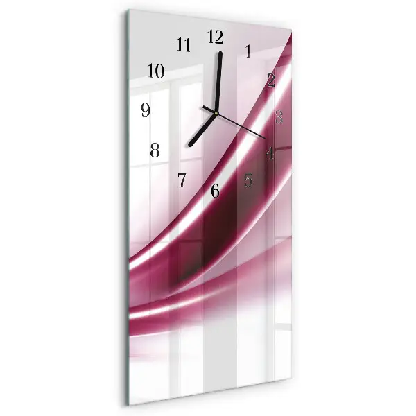 Verticale rechthoekige glazen wandklok Patroon