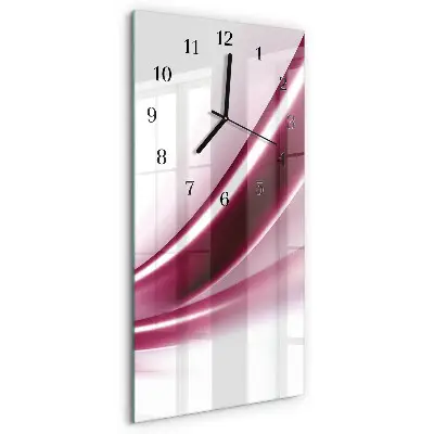 Verticale rechthoekige glazen wandklok Patroon