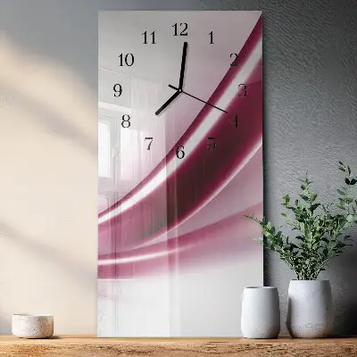 Verticale rechthoekige glazen wandklok Patroon