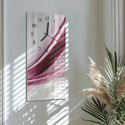 Verticale rechthoekige glazen wandklok Patroon
