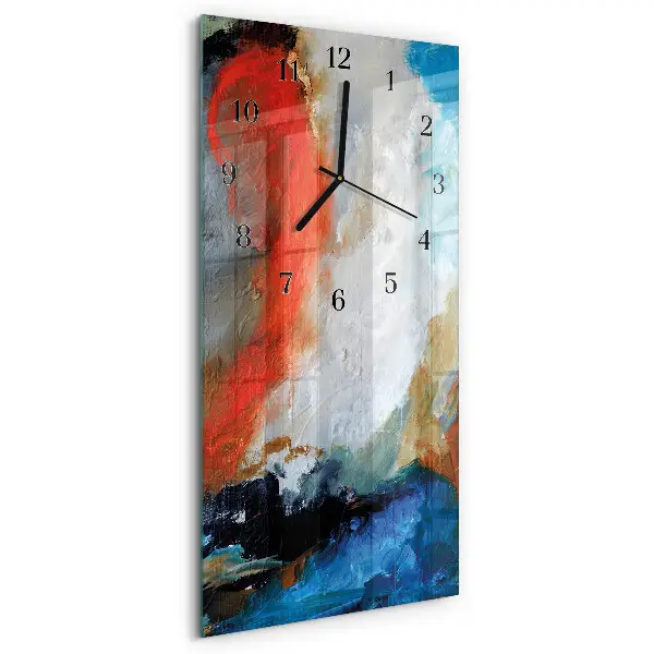 Verticale moderne glazen wandklok Chaos