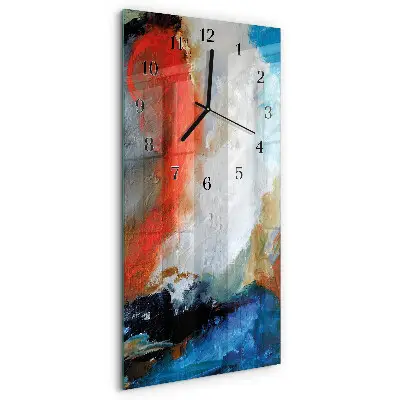 Verticale moderne glazen wandklok Chaos