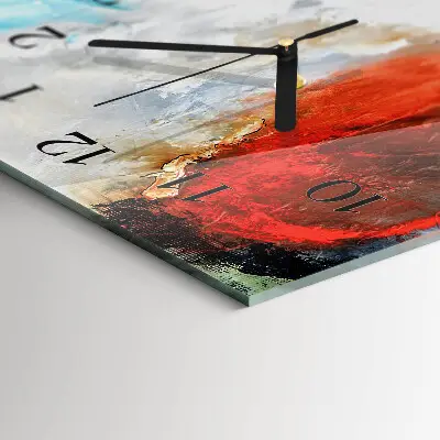 Verticale moderne glazen wandklok Chaos
