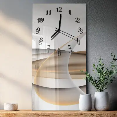 Decoratieve glazen klok verticaal Abstractie