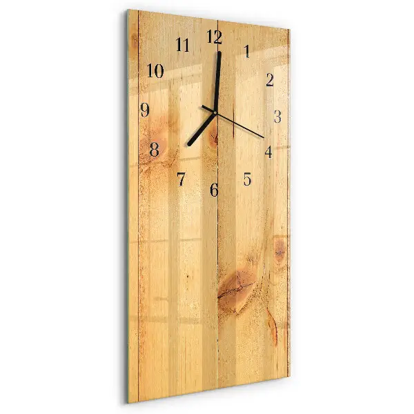Rechthoekige glas klok verticaal Hout
