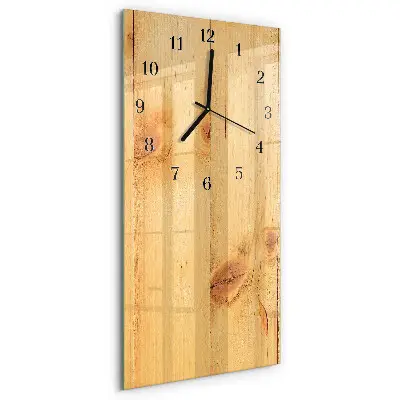 Rechthoekige glas klok verticaal Hout