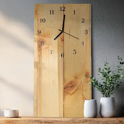 Rechthoekige glas klok verticaal Hout