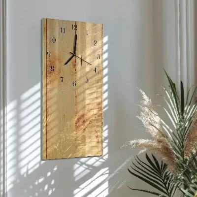 Rechthoekige glas klok verticaal Hout