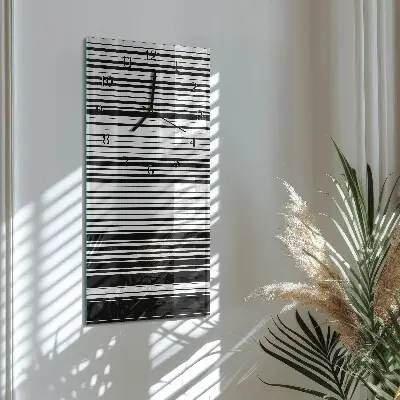 Glazen klok verticaal Strepen
